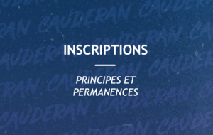 INSCRIPTIONS - PRINCIPES ET PERMANENCES SEPTEMBRE